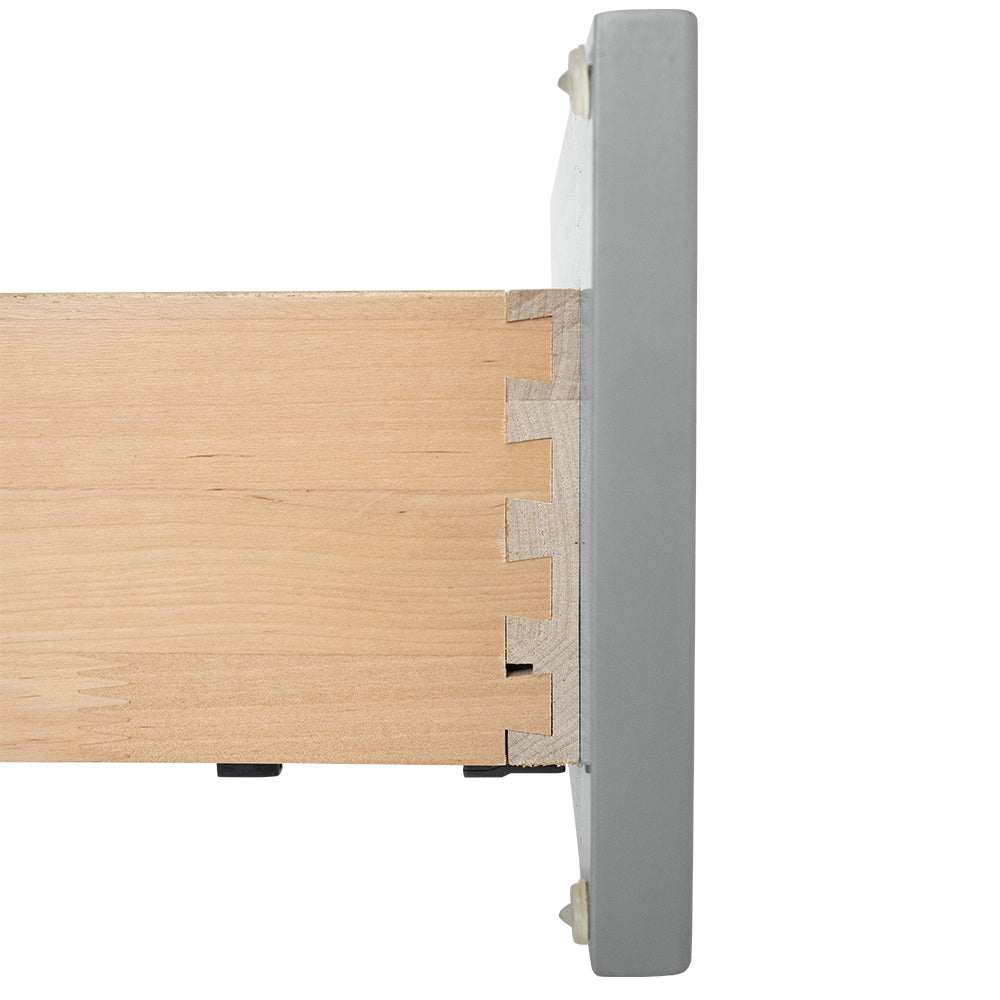RELIABILT Overlake 21-in W x 34.5-in H x 24-in D Gray 1-Drawer Base Ready To Assemble Plywood Cabinet (Recessed Panel Shaker Door Style)
