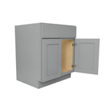 RELIABILT Overlake 30-in W x 34.5-in H x 24-in D Gray Sink Base Ready To Assemble Plywood Cabinet (Recessed Panel Shaker Style)