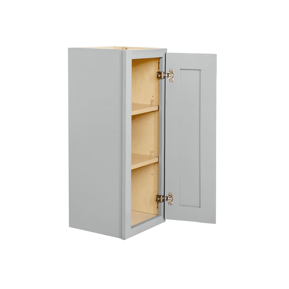 RELIABILT Overlake 9-in W x 30-in H x 12-in D Gray Wall Ready To Assemble Plywood Cabinet (Recessed Panel Shaker Door Style)