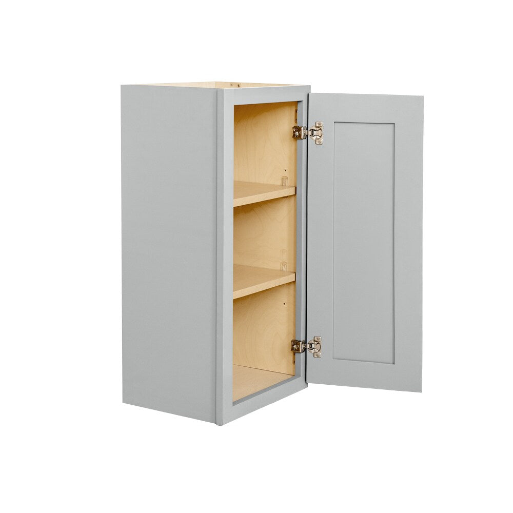 RELIABILT Overlake 12-in W x 36-in H x 12-in D Gray Wall Ready To Assemble Plywood Cabinet (Recessed Panel Shaker Door Style)