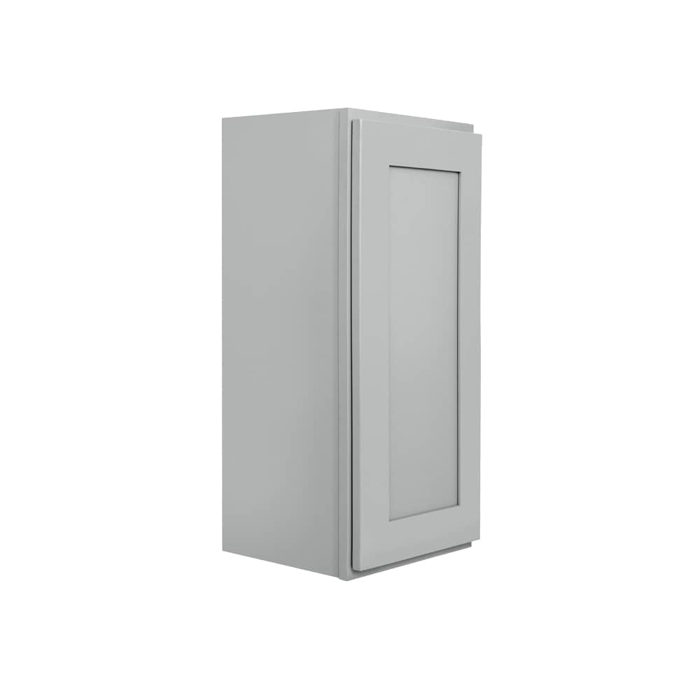 RELIABILT Overlake 12-in W x 30-in H x 12-in D Gray Wall Ready To Assemble Plywood Cabinet (Recessed Panel Shaker Door Style)