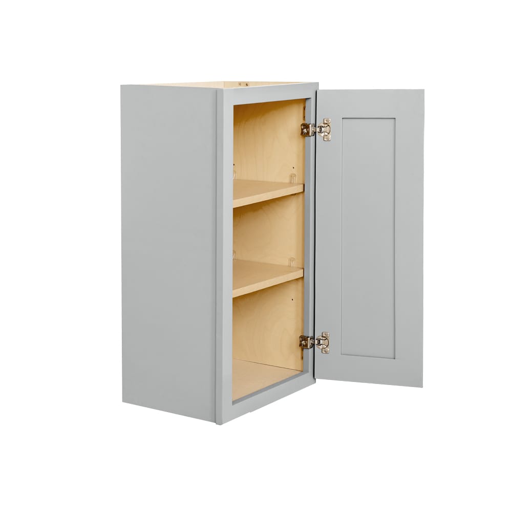RELIABILT Overlake 12-in W x 30-in H x 12-in D Gray Wall Ready To Assemble Plywood Cabinet (Recessed Panel Shaker Door Style)