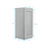 RELIABILT Overlake 12-in W x 30-in H x 12-in D Gray Wall Ready To Assemble Plywood Cabinet (Recessed Panel Shaker Door Style)