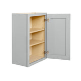 RELIABILT Overlake 15-in W x 30-in H x 12-in D Gray Wall Ready To Assemble Plywood Cabinet (Recessed Panel Shaker Door Style)