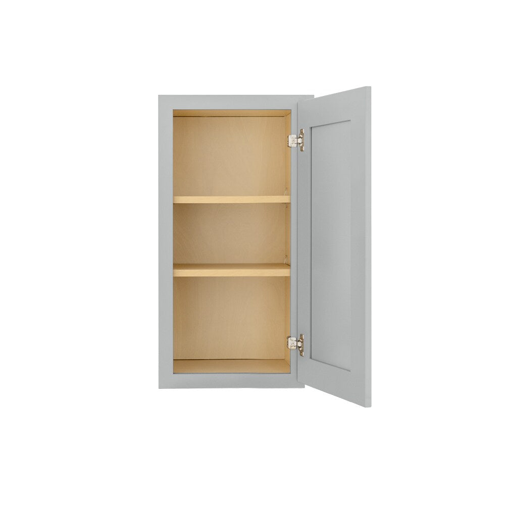 RELIABILT Overlake 15-in W x 30-in H x 12-in D Gray Wall Ready To Assemble Plywood Cabinet (Recessed Panel Shaker Door Style)
