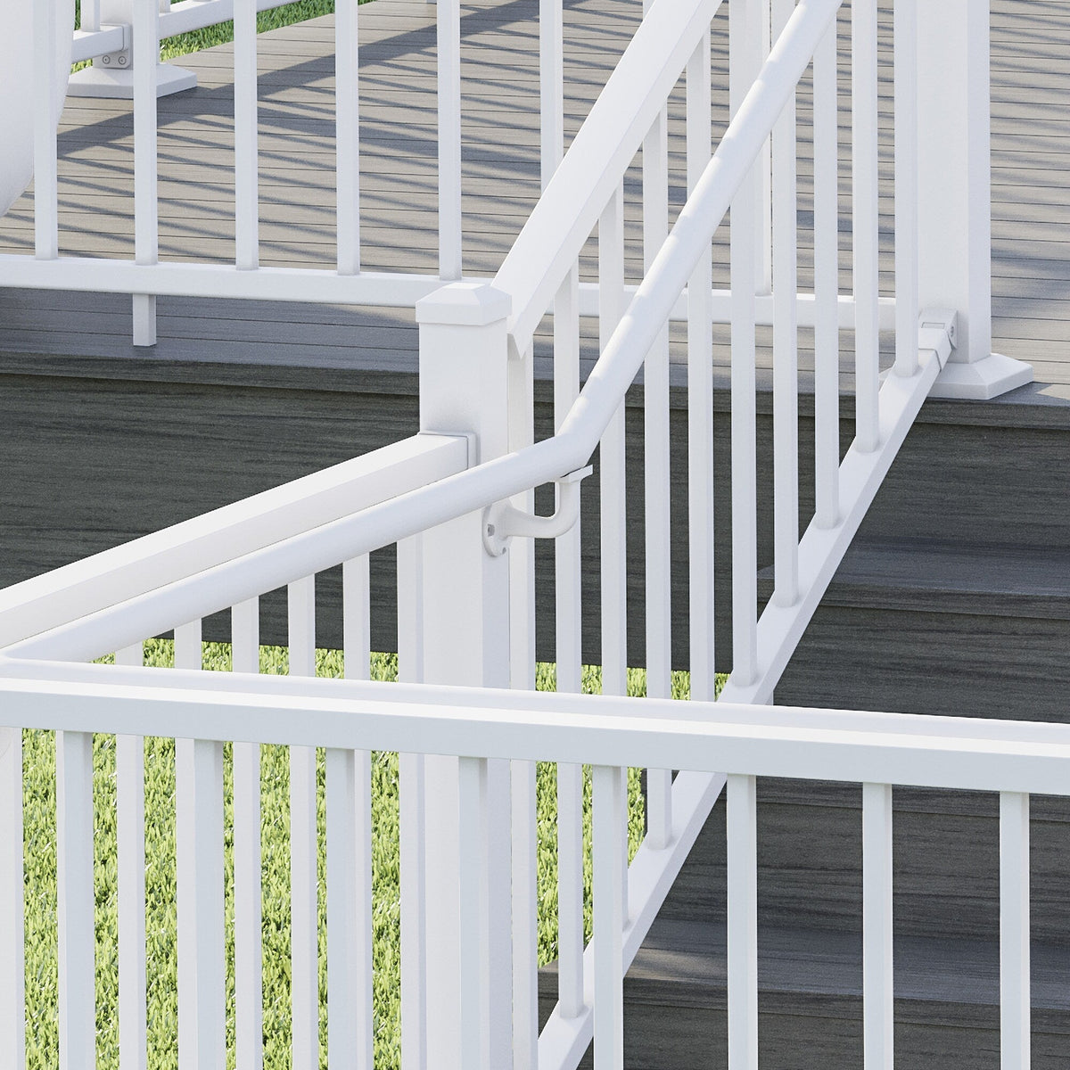 Deckorators 6-in White Aluminum Rail Bracket