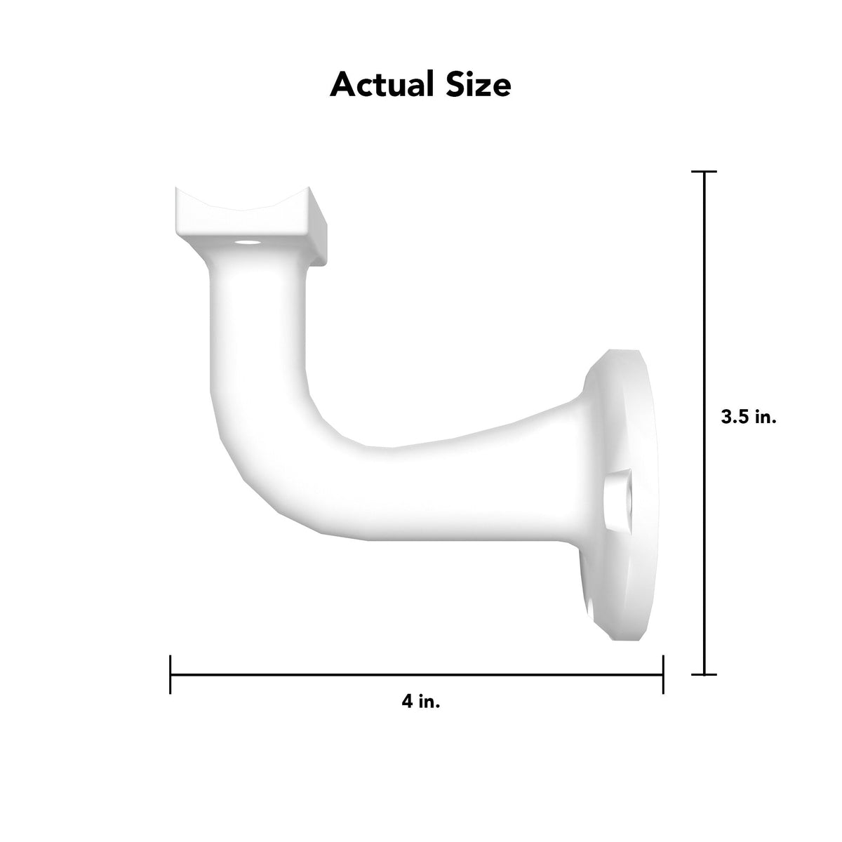 Deckorators 6-in White Aluminum Rail Bracket