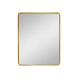 WELLFOR 20-in x 28-in Surface/Recessed Mount Gold Mirrored Medicine Cabinet