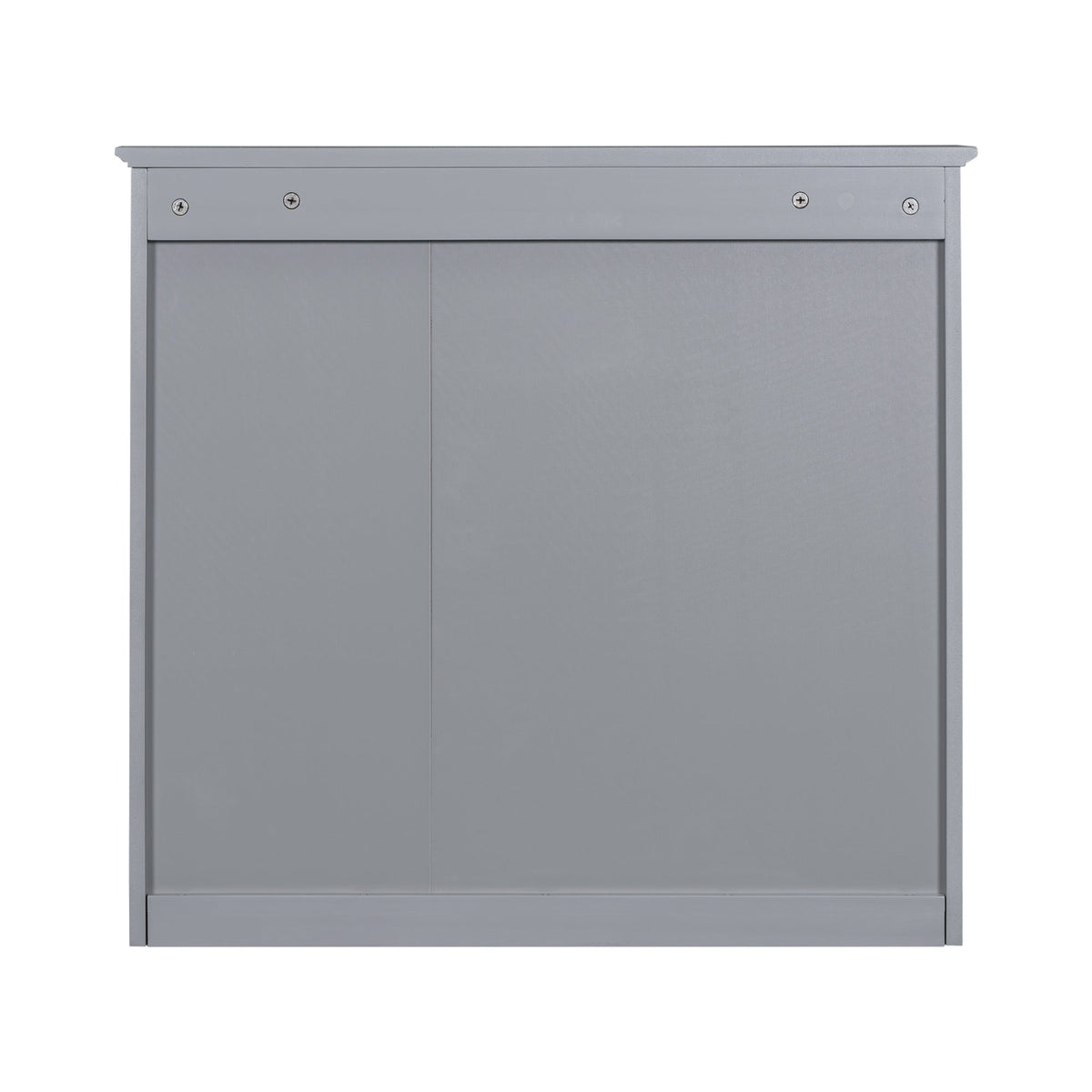 WELLFOR 30-in x 28-in Surface Mount Gray Mirrored Soft Close Medicine Cabinet