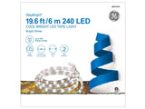 GE StayBright 240-Light 19.6-ft Bright White Integrated LED Christmas Tape Lights