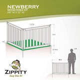 Zippity Outdoor Products 2.7-ft x 4-ft Pressure Treated Cedar Flat-top Garden No Dig Fence Panel