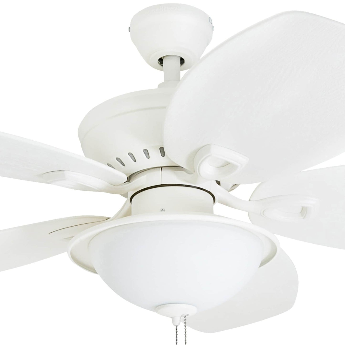 Harbor Breeze Cedar Shoals 44-in White Downrod or Close Mount Indoor/Outdoor Ceiling Fan with Light Kit