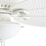 Harbor Breeze Cedar Shoals 44-in White LED Indoor/Outdoor Ceiling Fan with Light Kit (5-Blade)