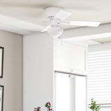 Harbor Breeze Armitage 42-in White LED Indoor Flush Mount Ceiling Fan (4-Blade)
