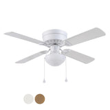 Harbor Breeze Armitage 42-in White LED Indoor Flush Mount Ceiling Fan with Light Kit (4-Blade)