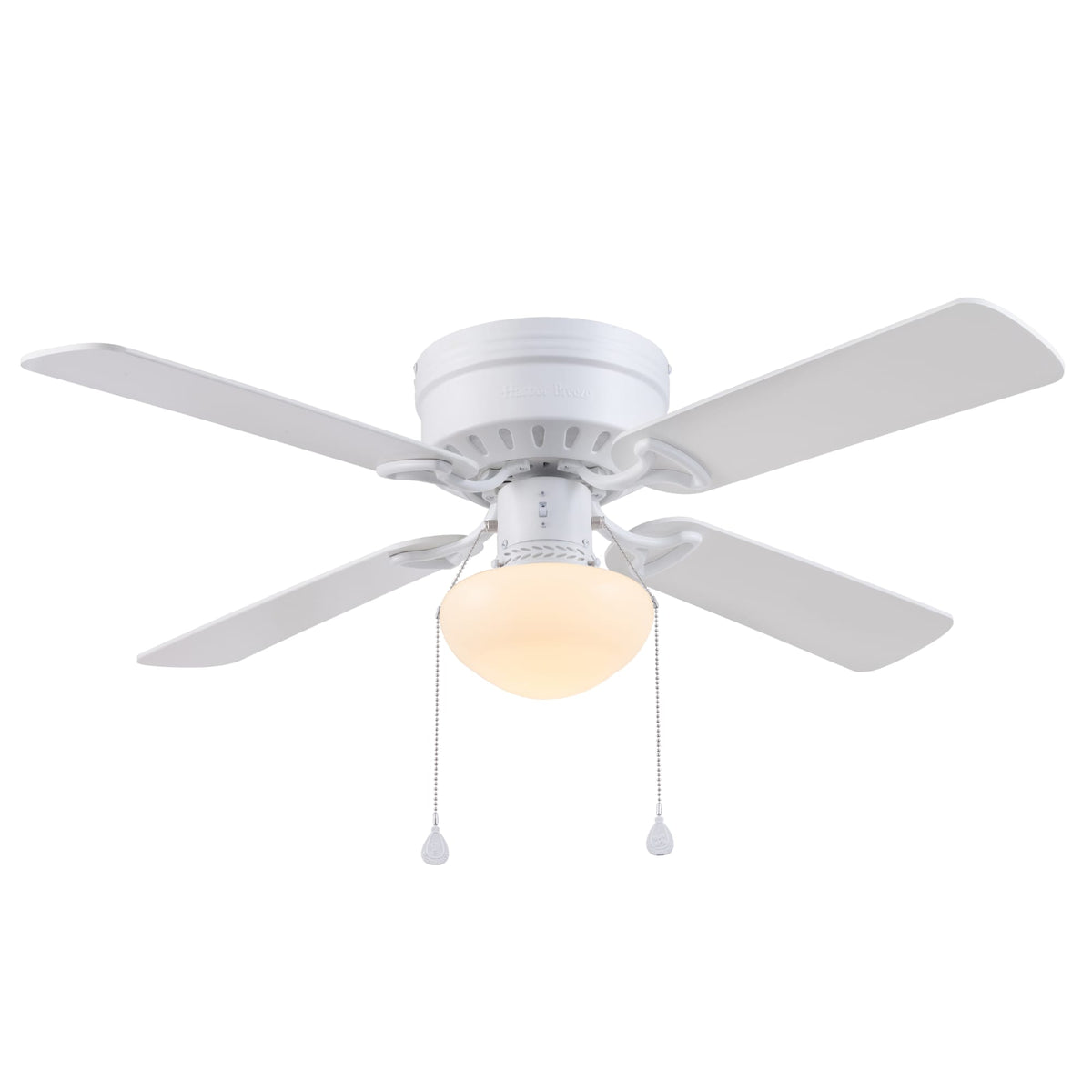 Harbor Breeze Armitage 42-in White LED Indoor Flush Mount Ceiling Fan with Light Kit (4-Blade)