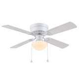 Harbor Breeze Armitage 42-in White LED Indoor Flush Mount Ceiling Fan with Light Kit (4-Blade)