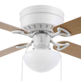 Harbor Breeze Armitage 42-in White LED Indoor Flush Mount Ceiling Fan (4-Blade)