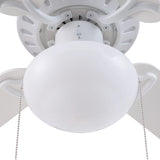 Harbor Breeze Armitage 42-in White LED Indoor Flush Mount Ceiling Fan with Light Kit (4-Blade)