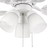 Harbor Breeze Centreville 42-in White LED Indoor Flush Mount Ceiling Fan with Light Kit (5-Blade)