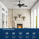 Harbor Breeze Calera 52-in Aged Bronze Downrod Mount Indoor/Outdoor Ceiling Fan