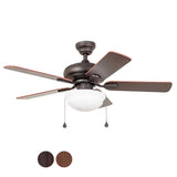 Harbor Breeze Caratuk River 42-in Oil Rubbed Bronze LED Indoor Ceiling Fan with Light (5-Blade)