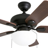 Harbor Breeze Caratuk River 42-in Oil Rubbed Bronze LED Indoor Ceiling Fan with Light (5-Blade)