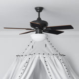 Harbor Breeze Caratuk River 42-in Oil Rubbed Bronze LED Indoor Ceiling Fan with Light (5-Blade)