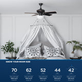Harbor Breeze Caratuk River 42-in Oil Rubbed Bronze LED Indoor Ceiling Fan with Light (5-Blade)