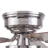 Harbor Breeze Armitage 52-in Brushed Nickel LED Indoor Flush Mount Ceiling Fan with Light, 5-Blade