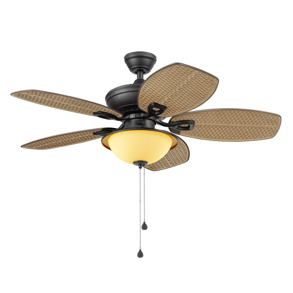 Harbor Breeze Cedar Shoals 44-in Oil-Rubbed Bronze LED Indoor/Outdoor Ceiling Fan with Light Kit, 5-Blade