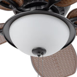 Harbor Breeze Cedar Shoals 44-in Oil-Rubbed Bronze LED Indoor/Outdoor Ceiling Fan with Light Kit, 5-Blade