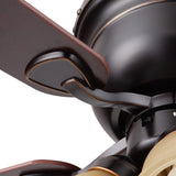 Harbor Breeze Centreville 52-in Oil-Rubbed Bronze LED Indoor Flush Mount Ceiling Fan with Light (5-Blade)