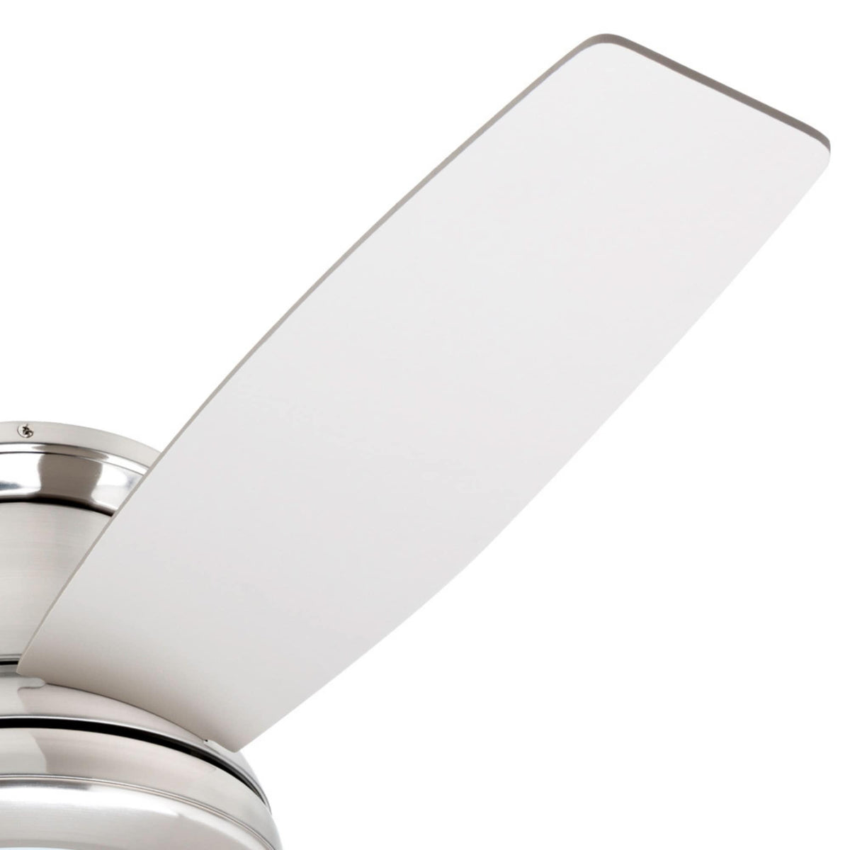 Harbor Breeze Sail Stream 52-in Brushed Nickel LED Indoor Flush Mount Ceiling Fan with Light Kit and Remote, 3-Blade