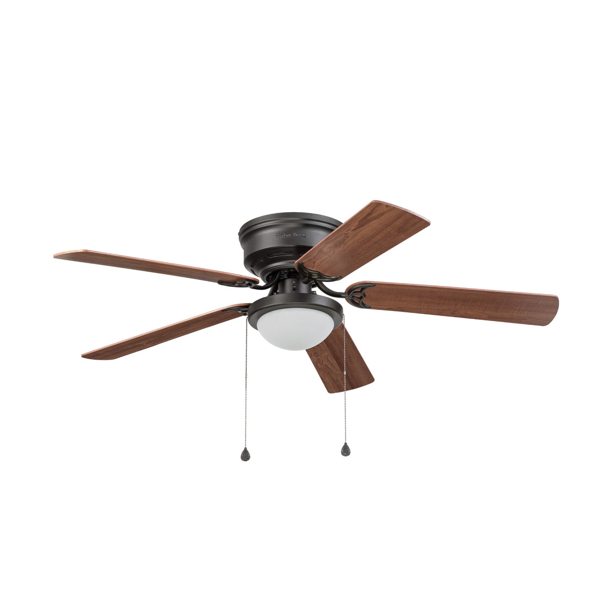 Harbor Breeze Armitage 52-in Bronze LED Indoor Flush Mount Ceiling Fan with Light Kit (5-Blade)