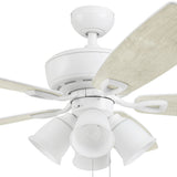 Harbor Breeze Notus 52-in White LED Indoor Ceiling Fan with Light Kit (5-Blade)