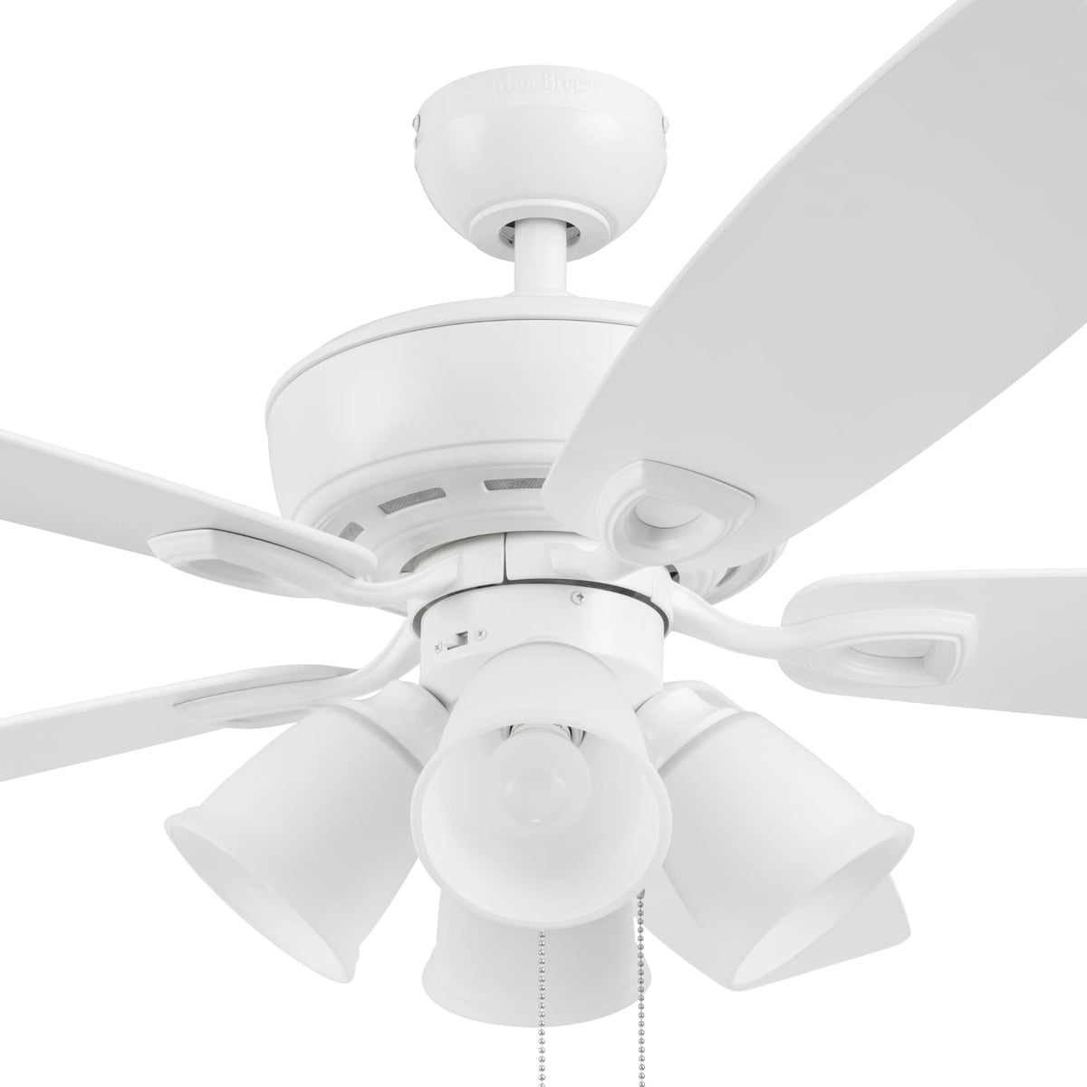 Harbor Breeze Notus 52-in White LED Indoor Ceiling Fan with Light Kit (5-Blade)