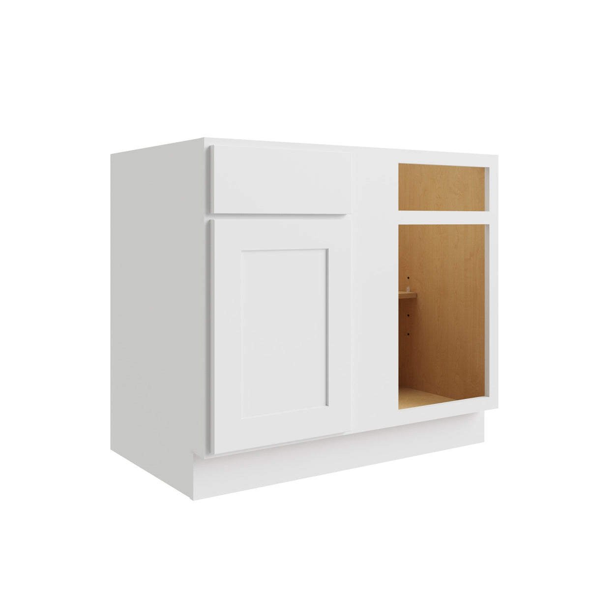 RELIABILT Parkstone 27-in W x 34.5-in H x 24-in D White Blind 1-Drawer Base Fully Assembled Plywood Cabinet (Flat Panel Shaker Style)