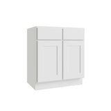 RELIABILT Parkstone 30-in W x 34.5-in H x 24-in D White Sink Base Fully Assembled Plywood Cabinet (Flat Panel Shaker Style)