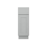 RELIABILT Overlake 12-in W x 34.5-in H x 24-in D Gray 1-Drawer Base Ready To Assemble Plywood Cabinet (Recessed Panel Shaker Door Style)