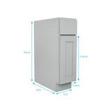RELIABILT Overlake 12-in W x 34.5-in H x 24-in D Gray 1-Drawer Base Ready To Assemble Plywood Cabinet (Recessed Panel Shaker Door Style)