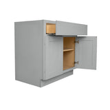 RELIABILT Overlake 27-in W x 34.5-in H x 24-in D Gray 1-Drawer Base Ready To Assemble Plywood Cabinet (Recessed Panel Shaker Door Style)