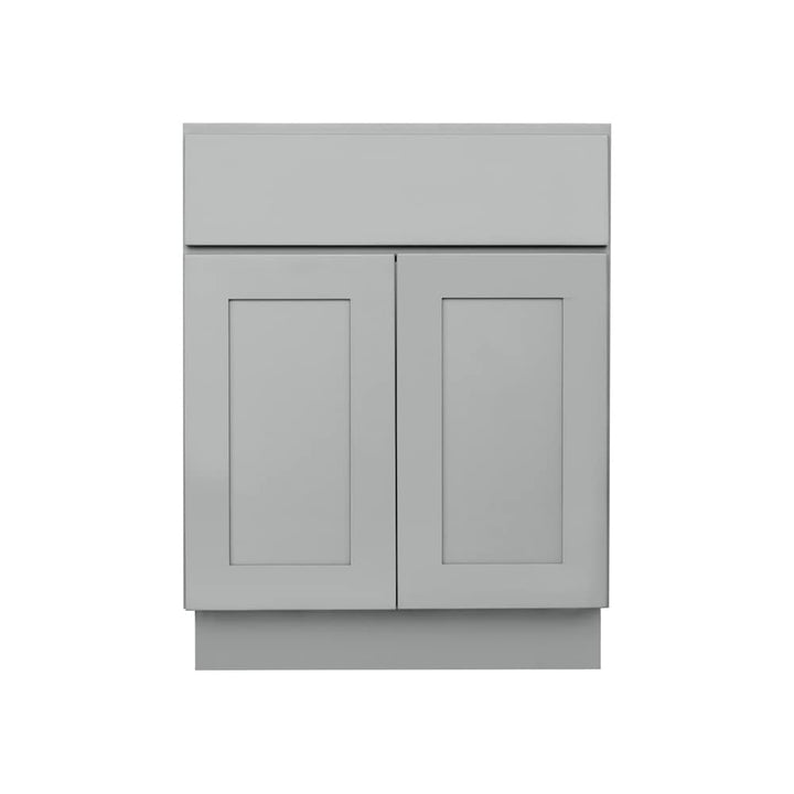 RELIABILT Overlake 27-in W x 34.5-in H x 24-in D Gray 1-Drawer Base Ready To Assemble Plywood Cabinet (Recessed Panel Shaker Door Style)