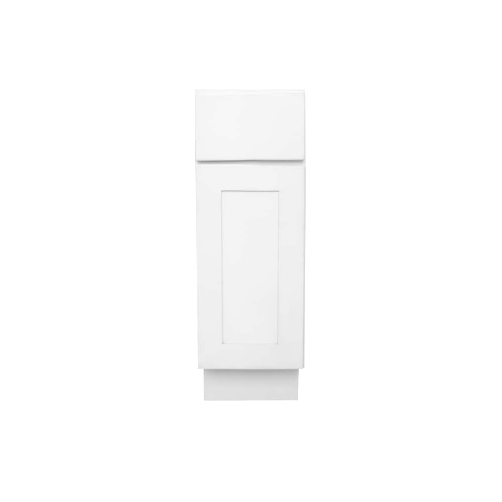 RELIABILT Fairplay 12-in W x 34.5-in H x 24-in D White Shaker Base Kitchen Cabinet, Ready to Assemble, Plywood Construction