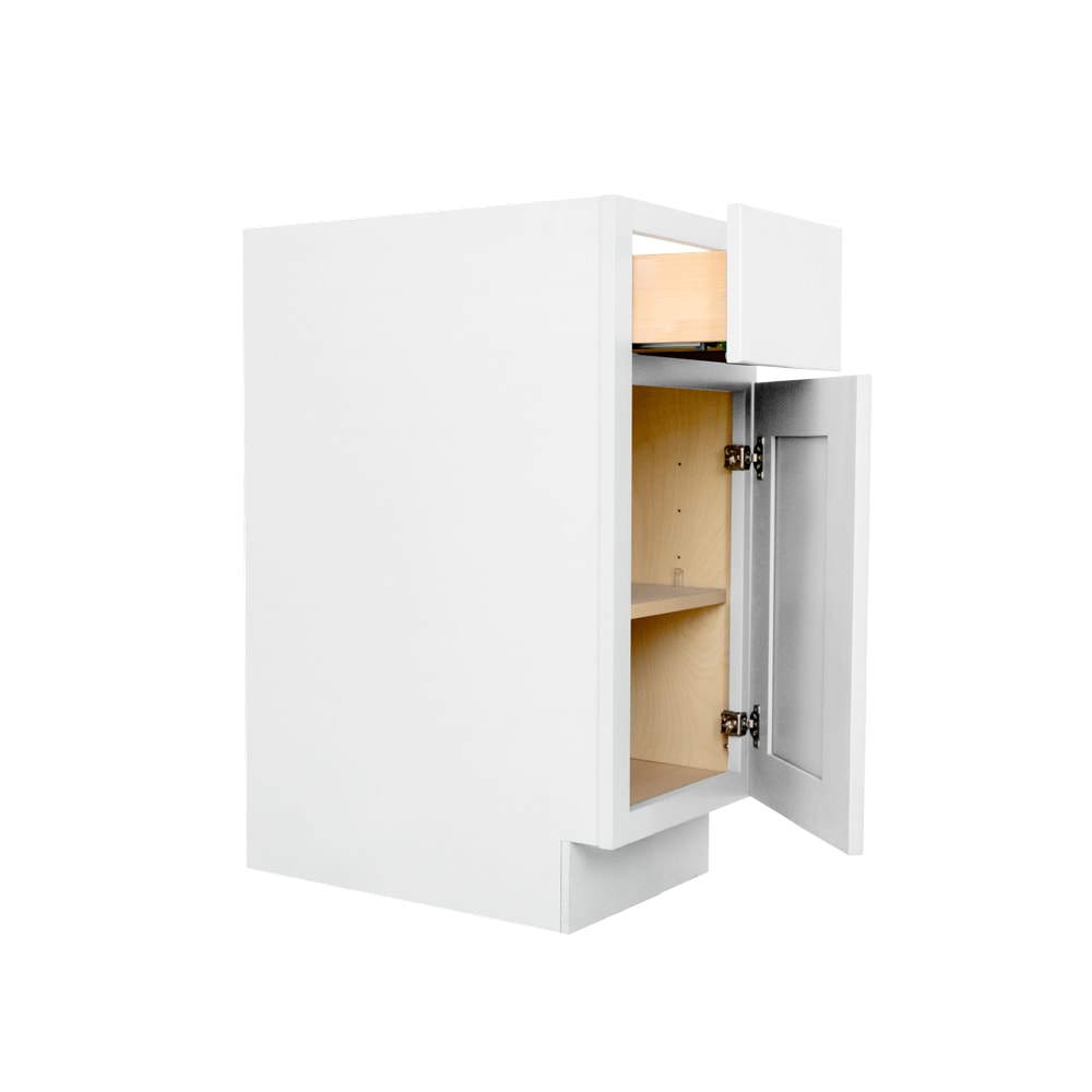 RELIABILT Fairplay 12-in W x 34.5-in H x 24-in D White Shaker Base Kitchen Cabinet, Ready to Assemble, Plywood Construction