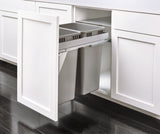 Rev-A-Shelf 50-Quart Plastic Soft-Close Dual Pull-Out Trash Can, 16.25 in W x 23 in H x 21.69 in D