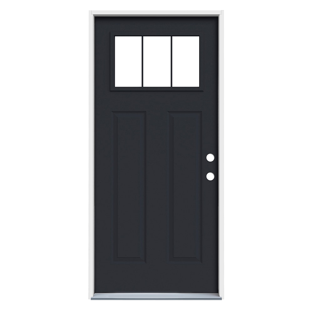 JELD-WEN 36x80 Steel prehung entry door, Left-hand inswing, Painted – primary view 1