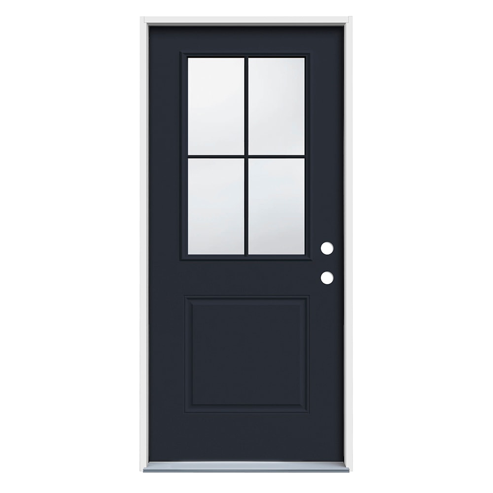 JELD-WEN 36x80 Steel prehung entry door, Left-hand inswing, Painted – primary view 1
