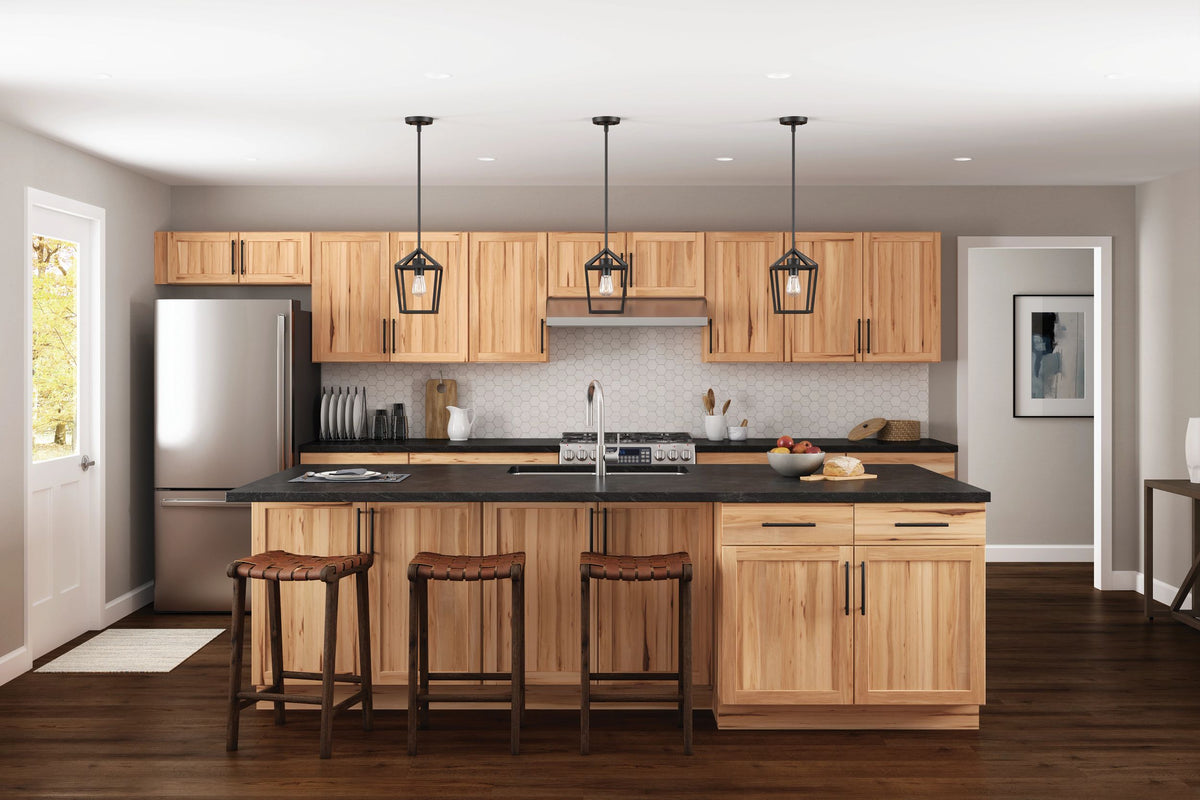 Project Source Branson 12-in W x 36-in H x 12-in D Hickory Base Fully Assembled Cabinet (Recessed Panel Shaker Door Style)
