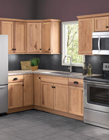 Project Source Branson 12-in W x 30-in H x 12-in D Hickory Wall Fully Assembled Cabinet (Recessed Panel Shaker Door Style)